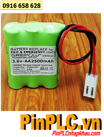 Pin đèn Exit thoát hiểm 3.6v-AA2500mAh, Pin đèn Sự cố khẩn cấp 3.6v-AA2500mAh, Pin sạc 3.6v-AA2500mAh